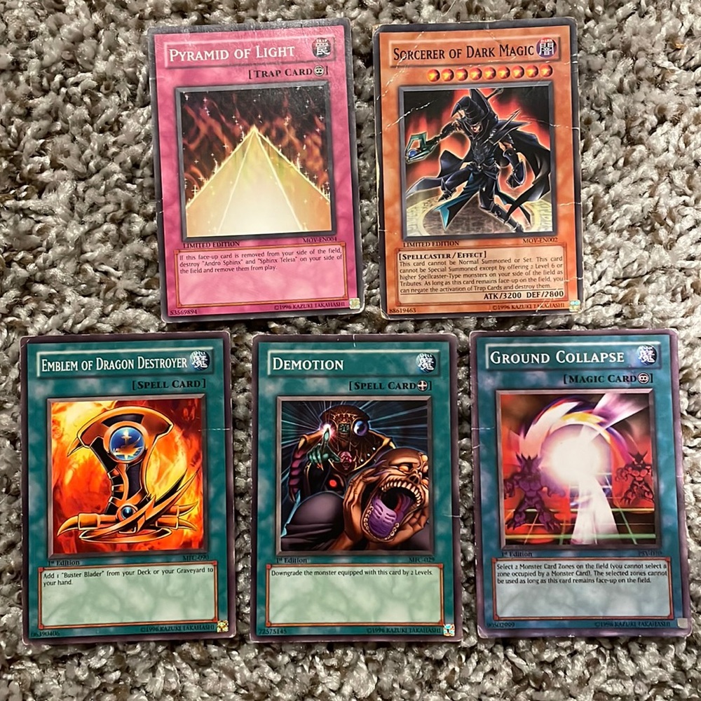 Lot Of 5 Assorted YuGiOh Cards First 1st Edition & Limited Edition Cards
